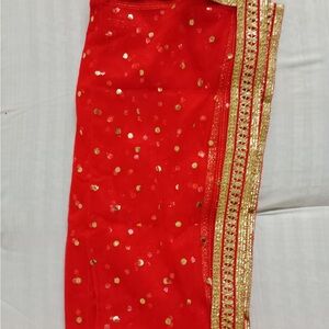 Elegant Red and Gold Women's duppatta